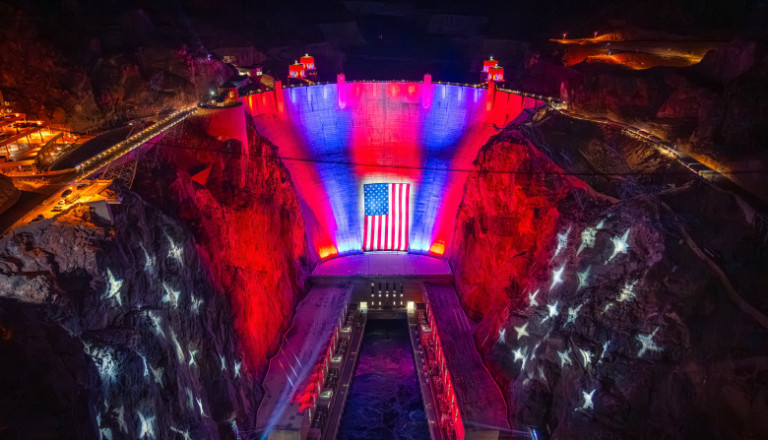 Hoover Dam's Biggest Patriotic Display Ever Kicks Off America250