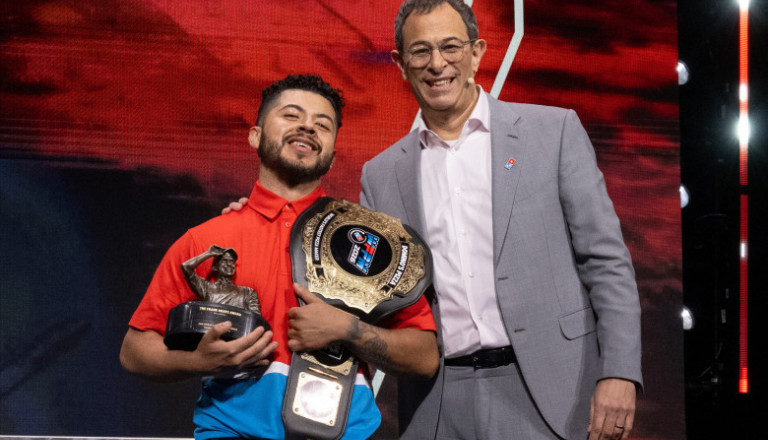 Richard Delcid Wins 2026 Domino's World's Fastest Pizza Maker